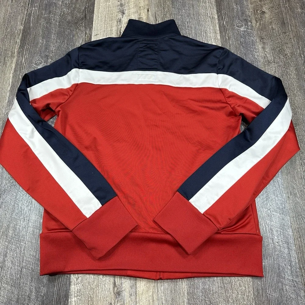 Vintage Abercrombie & Fitch AF 1892 Red Navy White Track Jacket Teen L Adult‎ M